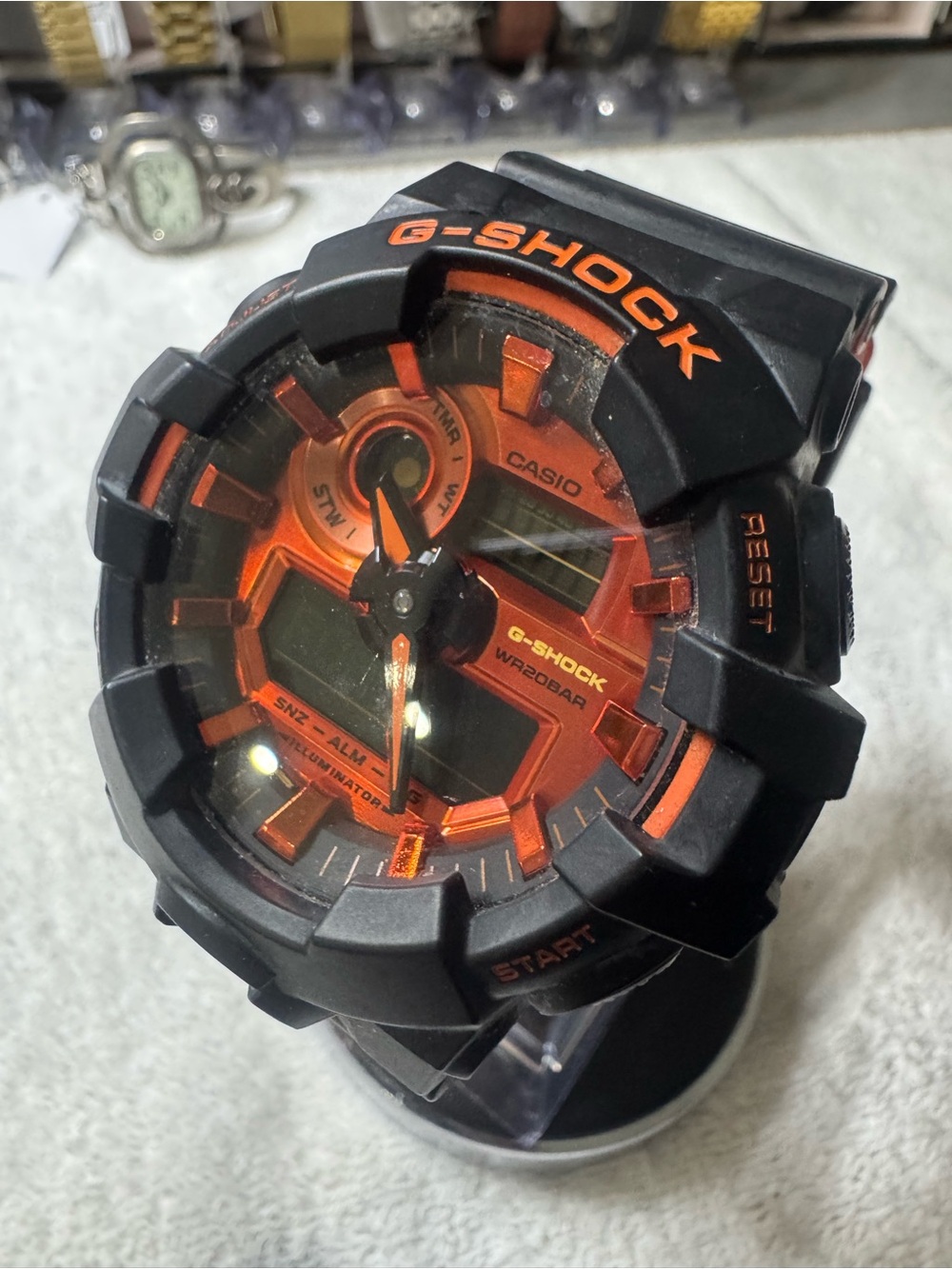 Casio G-Shock Black and Orange Rugged Sport Watch - Picture 4 of 9